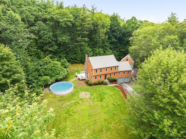 7 Evergreen Cir, Sterling, MA 01564 - aerial view of property and surrounding area featuring a forest