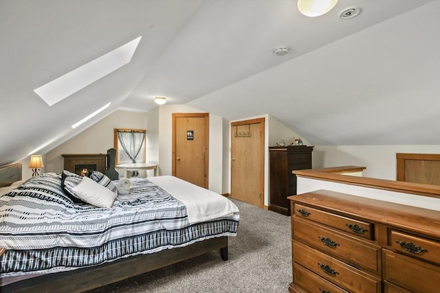 127 Carson Ave, Dalton, MA 01226 - carpeted bedroom with a skylight and vaulted ceiling