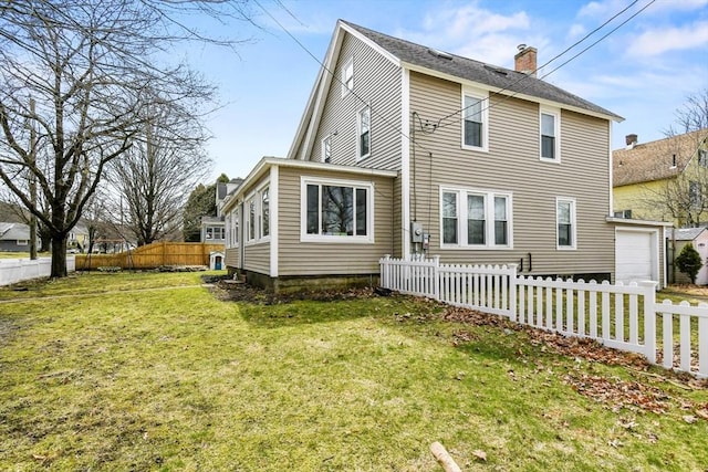 127 Carson Ave, Dalton, MA 01226 - rear view of property with a chimney and a garage