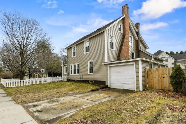 127 Carson Ave, Dalton, MA 01226 - view of side of property with a chimney and concrete driveway