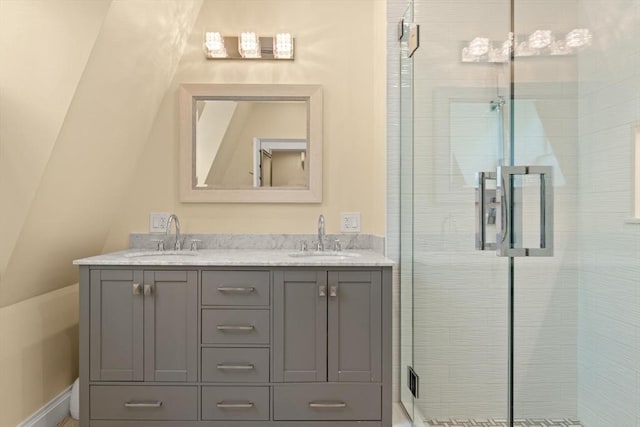 125 Heath St, Somerville, MA 02145 - full bath featuring a shower stall and double vanity