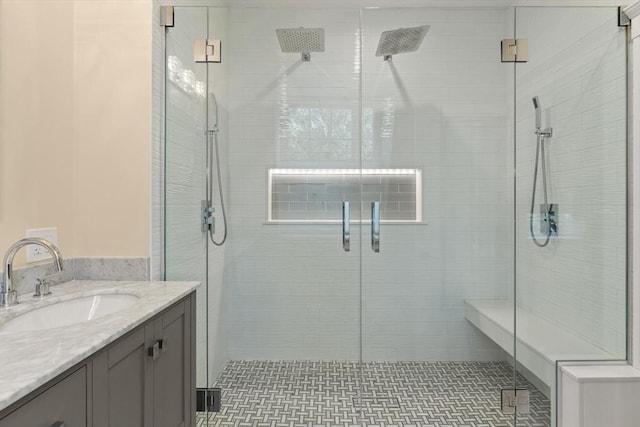 125 Heath St, Somerville, MA 02145 - full bath with a stall shower and vanity