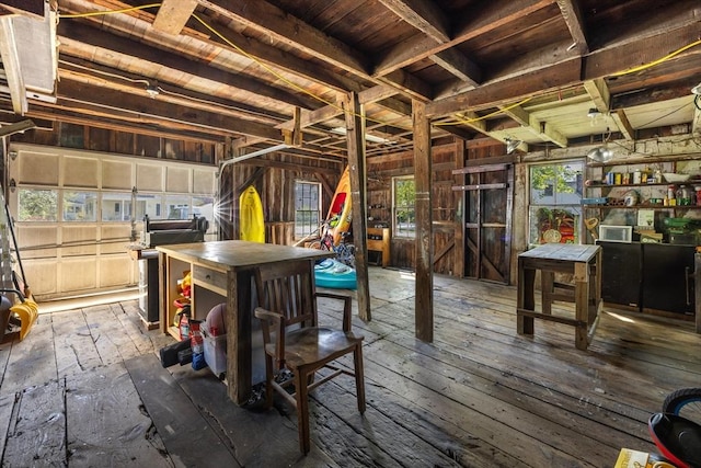 miscellaneous room featuring hardwood / wood-style floors