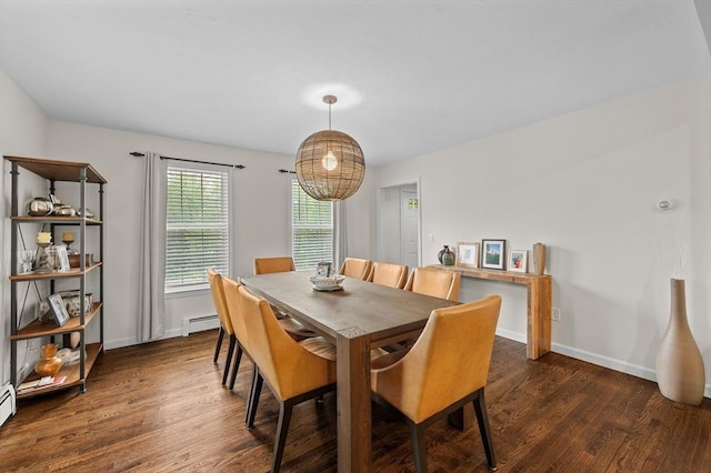 10 Old Broad St, Holden, MA 01522 - dining space featuring wood finished floors, a baseboard radiator, and baseboards