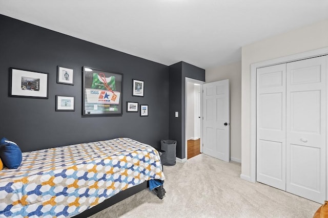 10 Old Broad St, Holden, MA 01522 - bedroom featuring light colored carpet, a closet, and baseboards