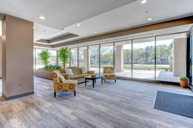 lobby with recessed lighting