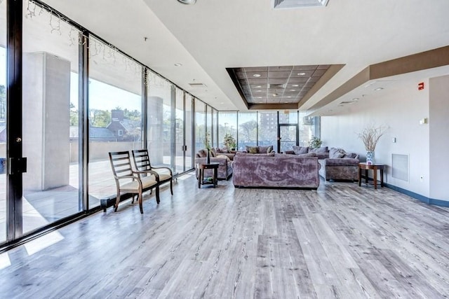 lobby featuring floor to ceiling windows