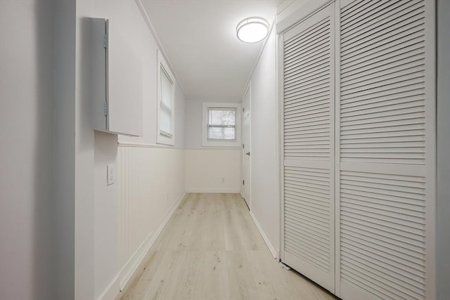 73 Laurie Ave, Abington, MA 02351 - hallway with crown molding, light wood-style flooring, and baseboards