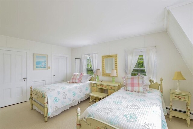 188 S St, Yarmouth, MA 02664 - bedroom featuring a baseboard radiator and carpet floors