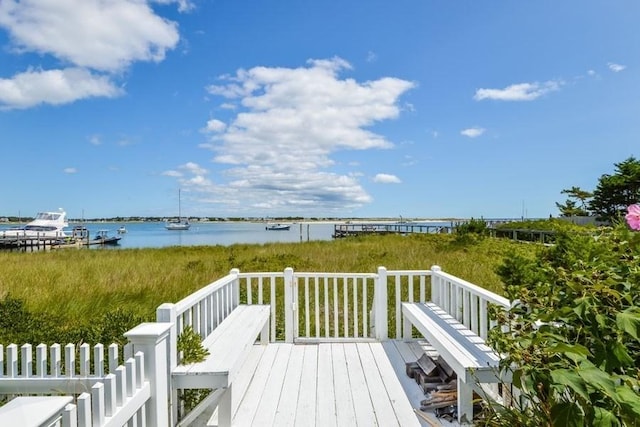 188 S St, Yarmouth, MA 02664 - wooden deck with a water view