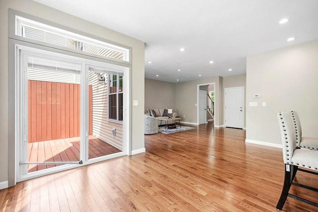 233A Green St Unit A, Boylston, MA 01505 - unfurnished room with light wood-style floors, baseboards, and recessed lighting