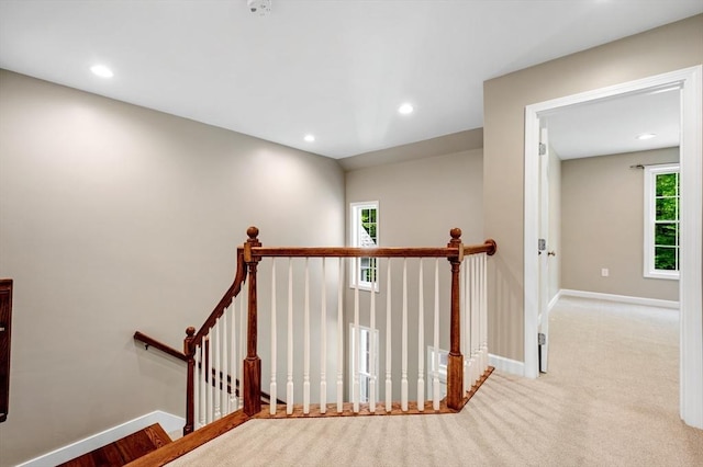 233A Green St Unit A, Boylston, MA 01505 - staircase with baseboards, recessed lighting, and carpet flooring