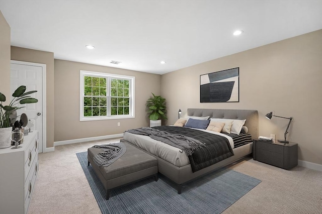 233A Green St Unit A, Boylston, MA 01505 - bedroom featuring light colored carpet, baseboards, and recessed lighting