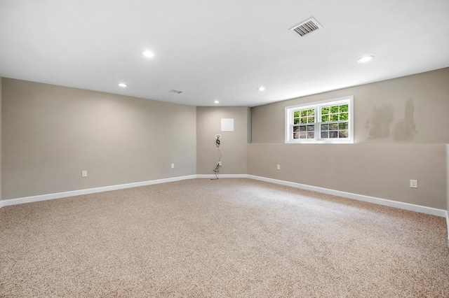 233A Green St Unit A, Boylston, MA 01505 - spare room featuring recessed lighting, light carpet, and baseboards
