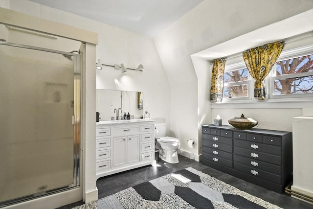 824 Tucker Rd, Dartmouth, MA 02747 - full bath with a stall shower, vanity, and toilet