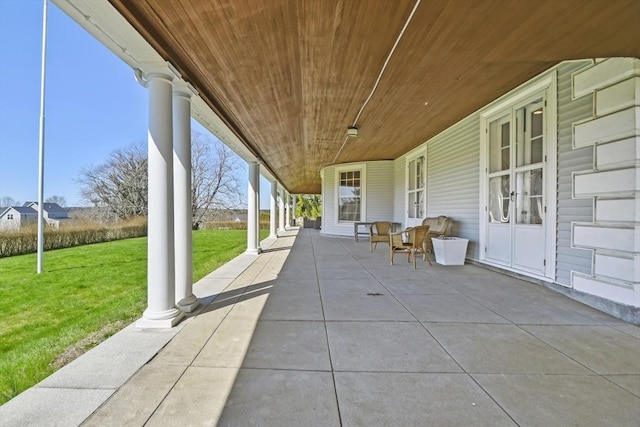 824 Tucker Rd, Dartmouth, MA 02747 - view of patio / terrace with covered porch