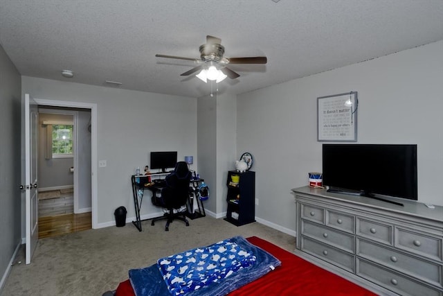 210 Naismith, Springfield, MA 01104 - office with a ceiling fan, carpet floors, and a textured ceiling