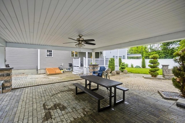 210 Naismith, Springfield, MA 01104 - view of patio / terrace with ceiling fan