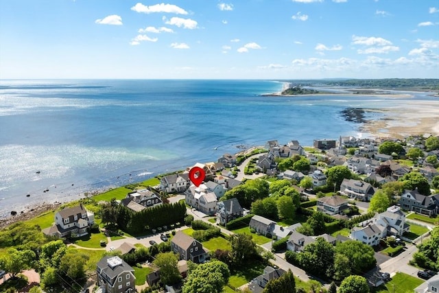 2 Collier Rd, Scituate, MA 02066 - aerial perspective of suburban area featuring waterfront with a beach
