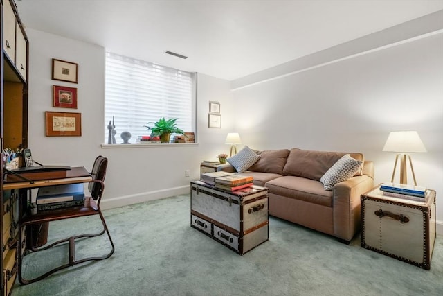 view of carpeted living room