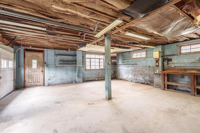 view of basement