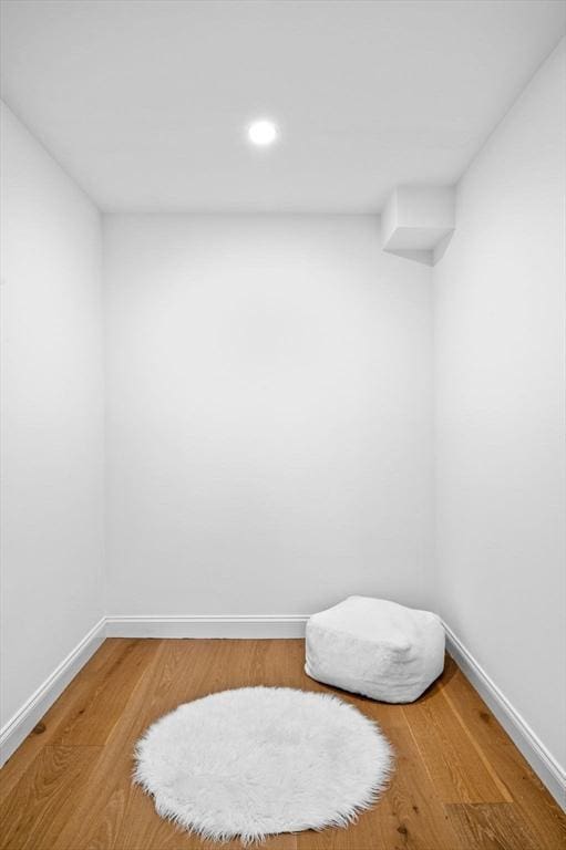 238 Bellevue St Unit 2, Newton, MA 02458 - living area featuring baseboards, light wood-type flooring, and recessed lighting