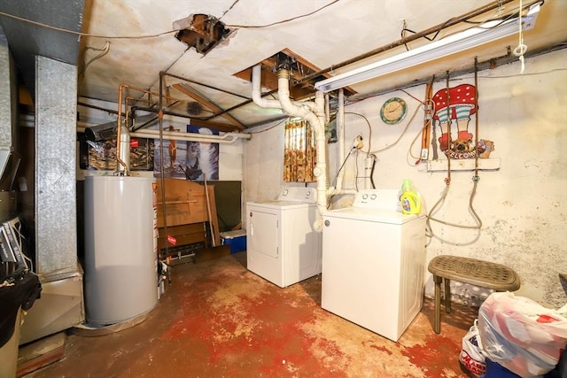 213 Nashua Rd, Billerica, MA 01862 - unfinished basement featuring water heater and separate washer and dryer