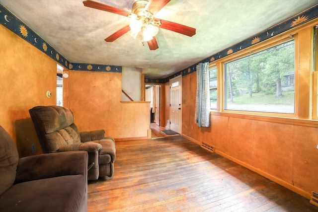213 Nashua Rd, Billerica, MA 01862 - sitting room featuring hardwood / wood-style floors and ceiling fan