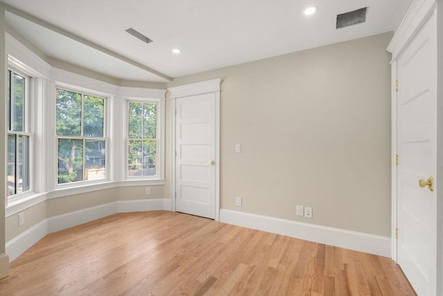23 Francis Unit 23, Newton, MA 02459 - spare room featuring light wood-style floors, baseboards, and recessed lighting