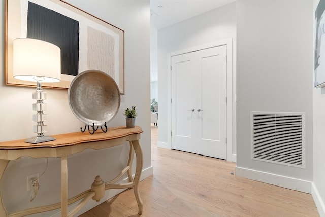 entryway with light wood-type flooring