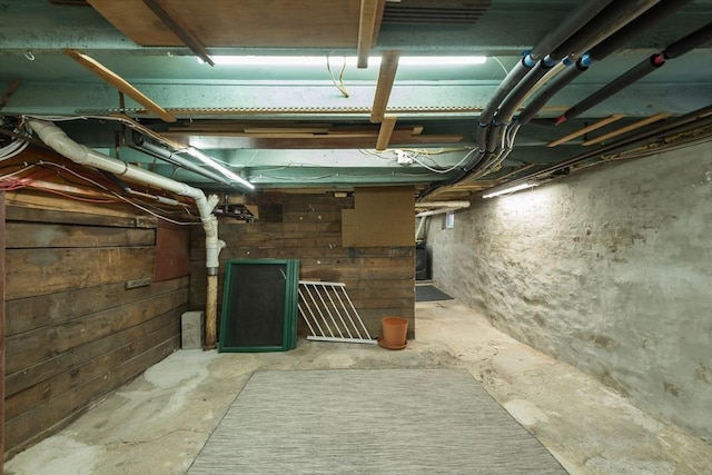 view of unfinished below grade area