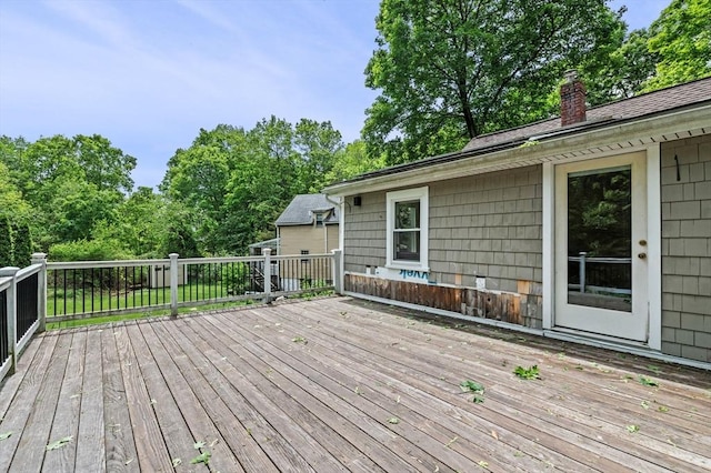 5 Emery Ct, Stoneham, MA 02180 - wooden deck featuring view of wooded area