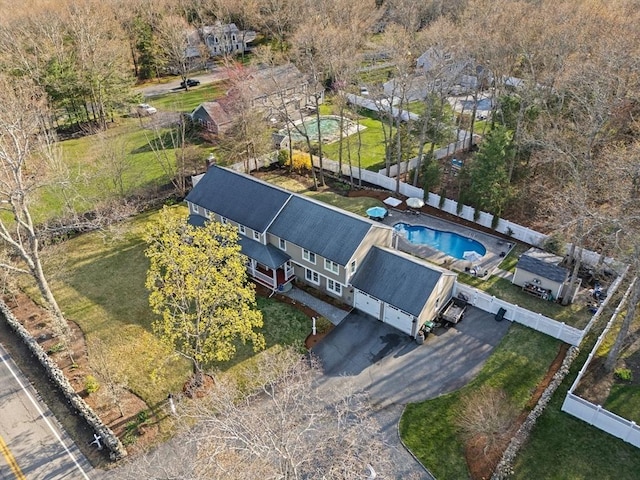 birds eye view of property