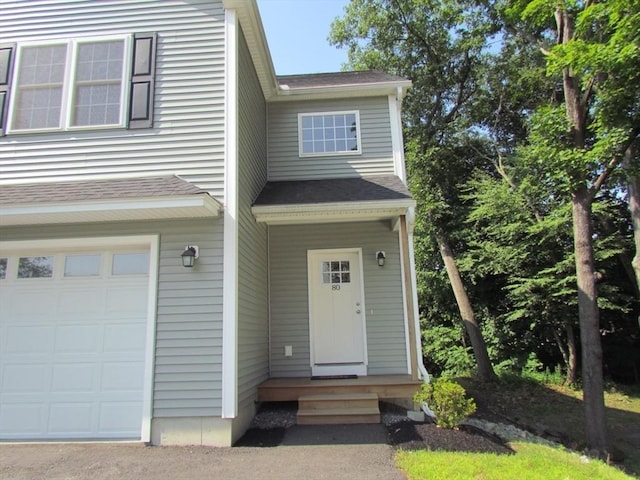 view of front facade with a garage