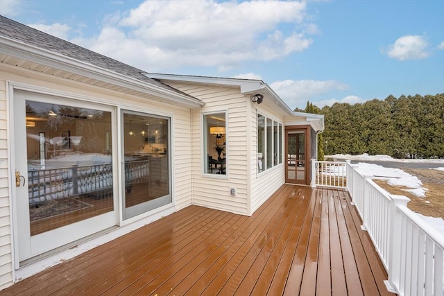 view of wooden deck