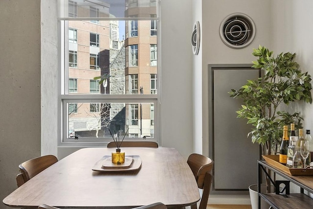 view of dining space