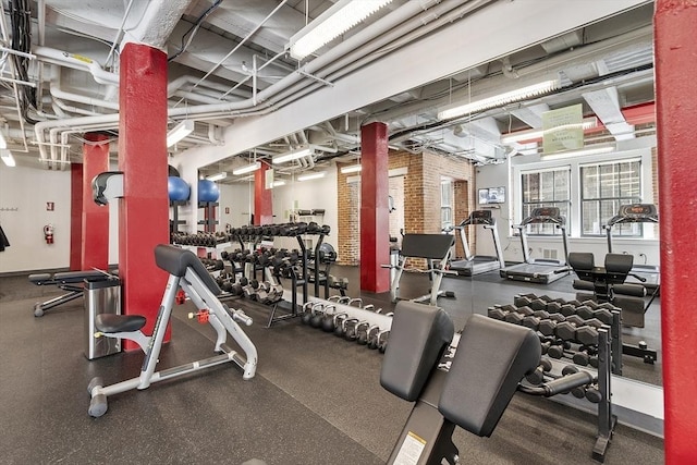 view of workout area