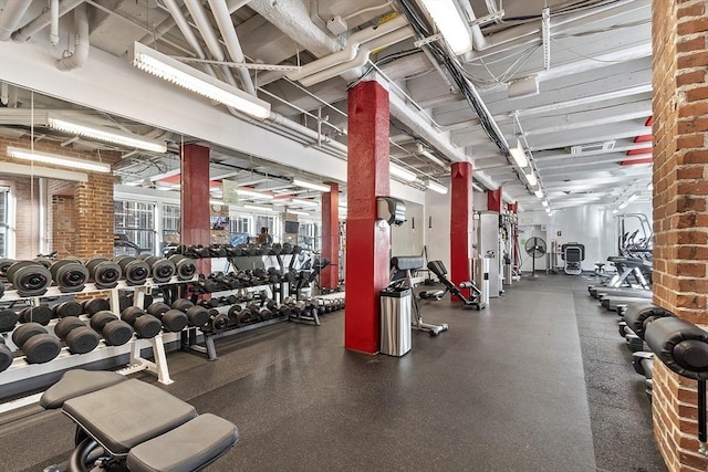 view of workout area