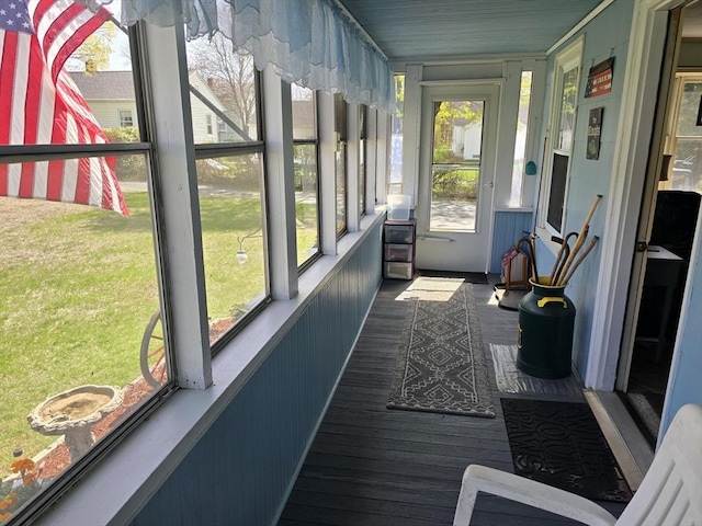 view of sunroom