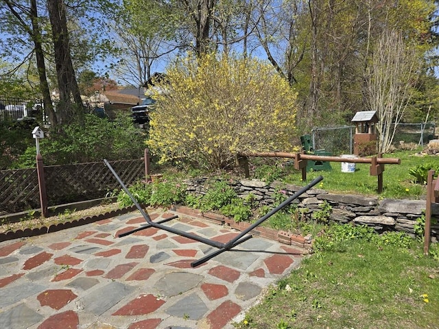 view of patio / terrace with fence