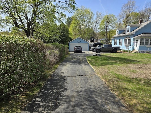 view of road with aphalt driveway
