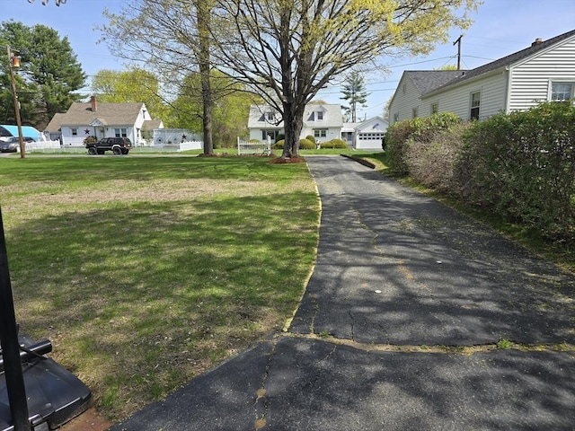 view of road featuring a residential view