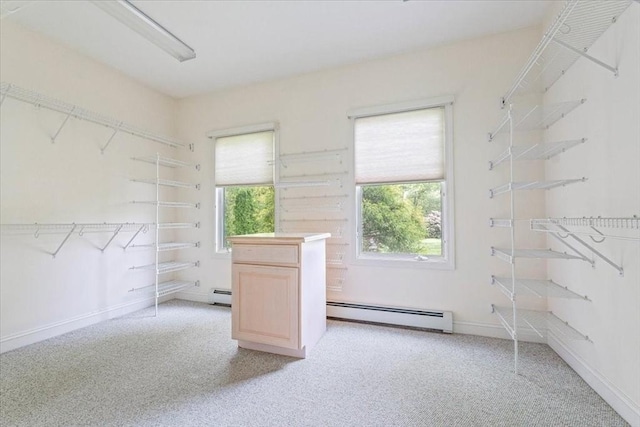 89 Standish Rd, Bourne, MA 02562 - walk in closet featuring a baseboard radiator and light colored carpet