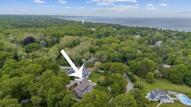 89 Standish Rd, Bourne, MA 02562 - view of property location with a heavily wooded area and a nearby body of water