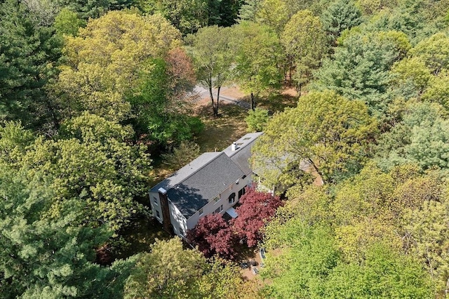 114 Hunters Ridge Rd, Concord, MA 01742 - view from above of property with a forest