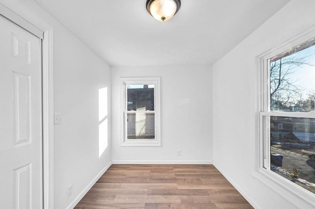 empty room featuring light hardwood / wood-style flooring