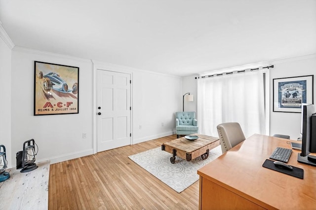 17 High St, Merrimac, MA 01860 - office space featuring crown molding, light wood-style floors, and baseboards