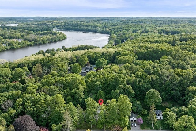 17 High St, Merrimac, MA 01860 - aerial view of a forest and a large body of water