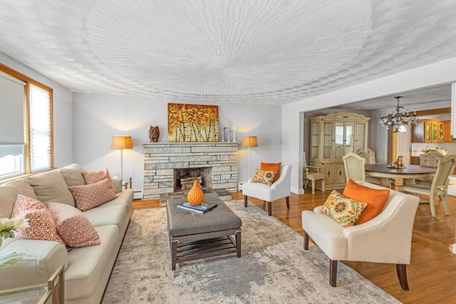 35 Freeman Ave, Boston, MA 02132 - living room with a chandelier, plenty of natural light, and wood finished floors