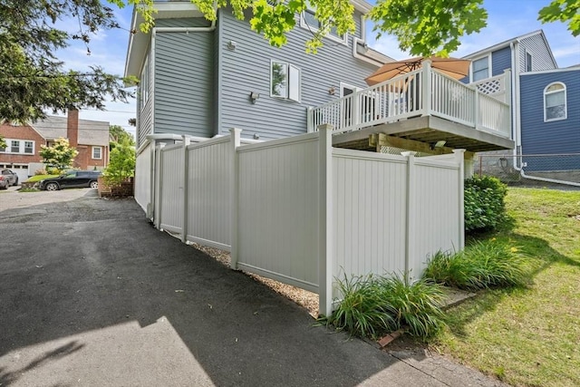 41 Dale Ave, Quincy, MA 02169 - view of side of home with a wooden deck